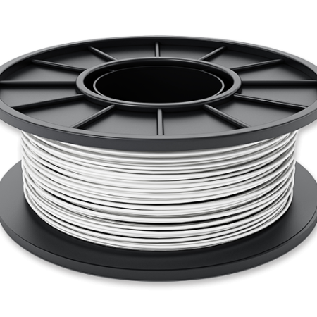 rotolo di filamento di plastica grigio chiaro